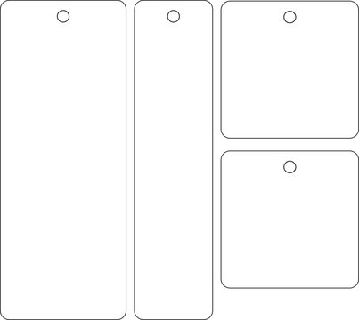 Laser Cut Ready Pendant Templates for Square and Rectangle Charms, Simple Vector Jewelry Template to Custom Engrave Designs, Square Pendant, Rectangle Pendant, Pendant Laser-cut Outline Perfect Gift