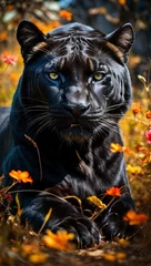 Zelfklevend Fotobehang The Black panther © franco