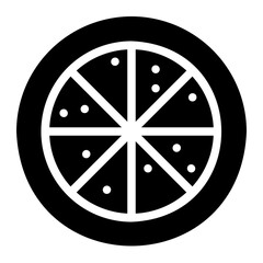 Obraz premium pizza glyph icon