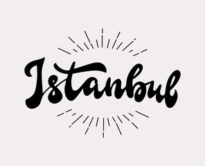 istanbul text typography Creative special art design - Vector
