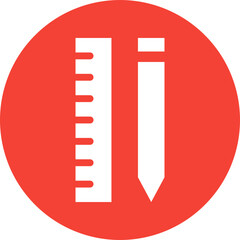 Stationery Flat Circle Icon