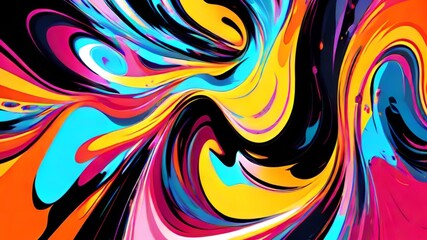 Fluid art texture design. Background with abstract mixing paint effect. Mixed paints for posters or wallpapers. White, blue and golden overflowing colors. Liquid acrylic picture that flows and splashe