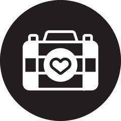 Obraz premium suitcase glyph icon