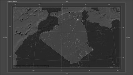 Algeria composition. Bilevel elevation map