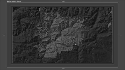 Andorra composition. Bilevel elevation map