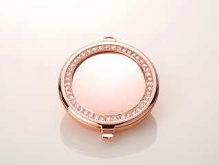 Elegant Compact Mirror Mockup for Beauty and Accessories - AI Generated