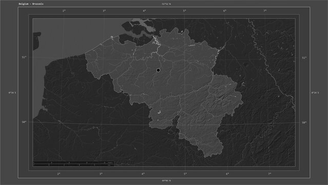 Belgium composition. Bilevel elevation map