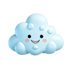 Sweet Joyful Cloud on transparent background