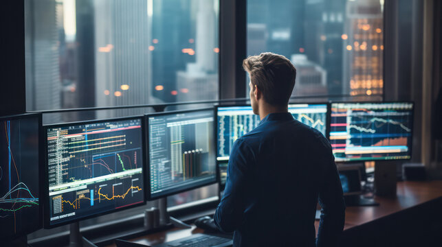 Dedicated professional studying blockchain trends for market success