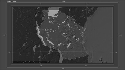 Tanzania composition. Bilevel elevation map © zelwanka