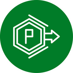 Parking permitted zone Icon