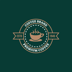 Coffee logo, suitable for coffee shop logo or product brand identity.