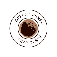 Coffee logo, suitable for coffee shop logo or product brand identity.