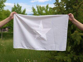 Vibrant Customizable Flag Mockup for Events and Promotions - AI Generated