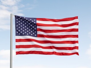 Fototapeta premium Vibrant Customizable Flag Mockup for Events and Promotions - AI Generated