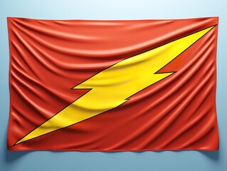 Naklejka premium Vibrant Customizable Flag Mockup for Events and Promotions - AI Generated