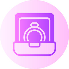 wedding rings gradient icon