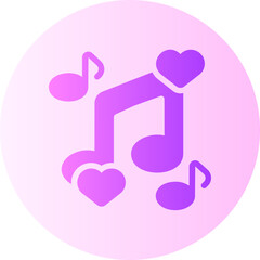 musical note gradient icon