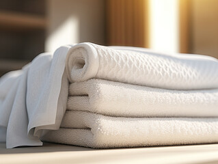 Fototapeta na wymiar stack of towels