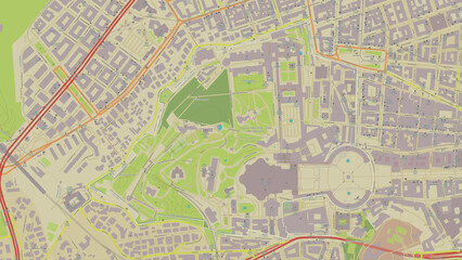 Vatican outlined. OSM Topographic Humanitarian style map