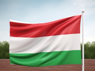 Vibrant Customizable Flag Mockup for Events and Promotions - AI Generated