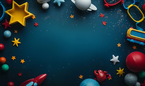 background with space for text on toy theme 