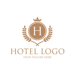 Elegant Hotel Logo icon vector template
