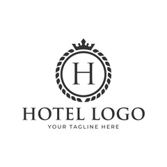 Elegant Hotel Logo icon vector template
