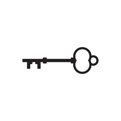 luxury royal key logo or icon design