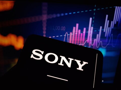 Konskie, Poland - January 07, 2024: Sony company logo displayed on mobile phone screen