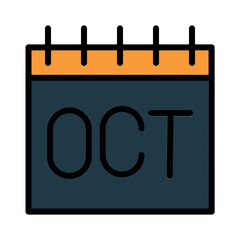 Date Fall Time Filled Outline Icon