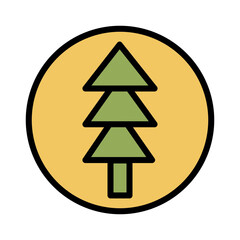 Greeting Line Tree Filled Outline Icon