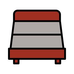 Bed Room Sleep Filled Outline Icon