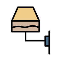 Lamp Light Sleep Filled Outline Icon