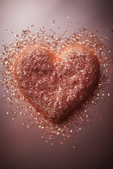 Valentine's day background with glittering heart.