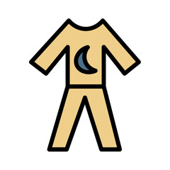 Rest Cloth Sky Filled Outline Icon