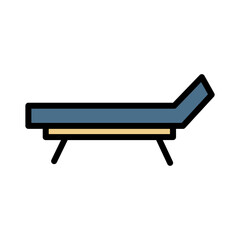Rest Sleep Chair Filled Outline Icon