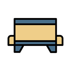 Rest Sleep Sofa Filled Outline Icon
