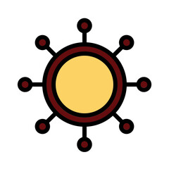 Business Share Structrucre Filled Outline Icon