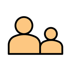Family People Parenting Filled Outline Icon