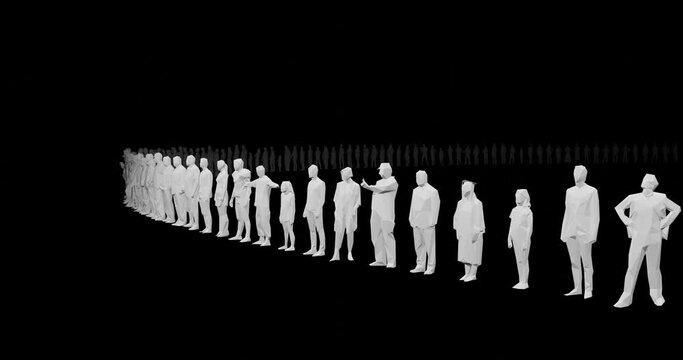 human figures as crowd for society or social issues