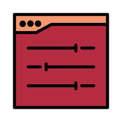 Setting Setup Web Filled Outline Icon