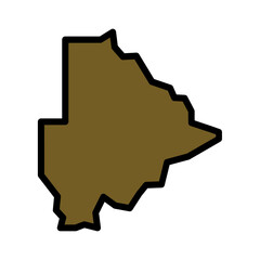Africa Country Desert Filled Outline Icon