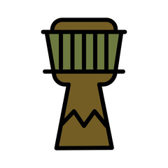 Camp Drum Zoo Filled Outline Icon