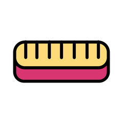 Food Snack Toast Filled Outline Icon