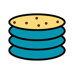 Food Pancake Sweet Filled Outline Icon