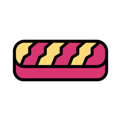 Food Snack Toast Filled Outline Icon