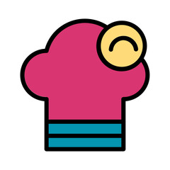 Bakery Chef Cook Filled Outline Icon