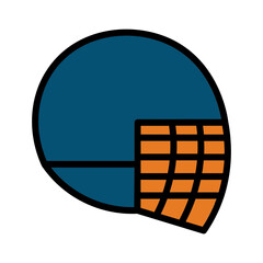 Game Helmet Hockey Filled Outline Icon