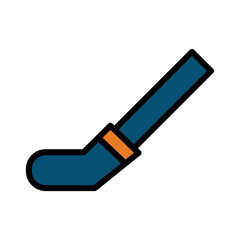 Puck Sports Stick Filled Outline Icon